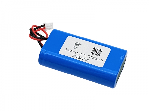 3.7V 5200mAh cylindrical lithium battery|18650 1S2P 2pin Forward plug